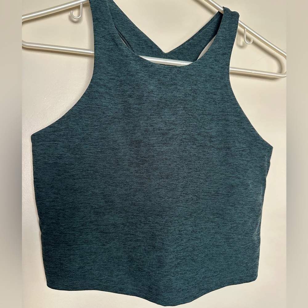Beyond yoga, long line, sports bra, or cropped tank emerald green size m